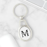 Personalised Monogram and Name Key Ring<br><div class="desc">Personalised Monogram and Name Gifts
featuring personalised monogram and name in classic serif font style.

Perfect as father's day gifts for dad,  gifts for grandfather,  husband,  groom,  best man,  groomsmen and more.</div>