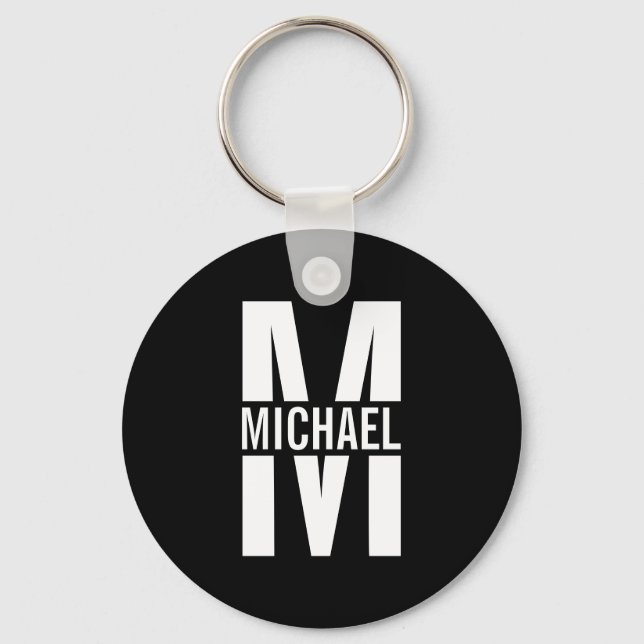 Personalised Monogram and Name Keychain (Front)