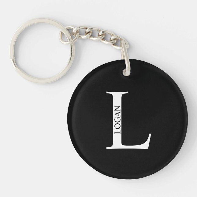 Personalised Monogram and Name Keychain (Front)