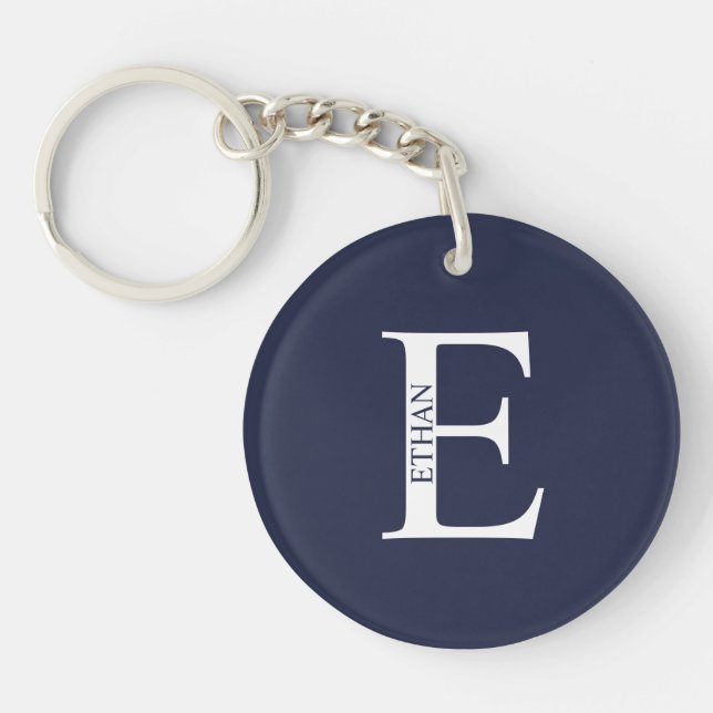 Personalised Monogram and Name Keychain (Front)