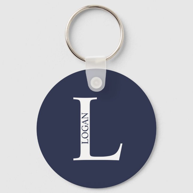 Personalised Monogram and Name Keychain (Front)