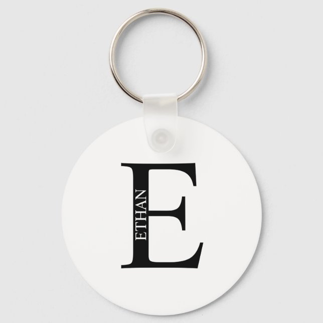 Personalised Monogram and Name Keychain (Front)
