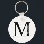 Personalised Monogram and Name Keychain<br><div class="desc">Personalised Monogram and Name Gift
features personalised monogram and name in classic serif font style.

Perfect as father's day gifts for dad,  gifts for groomsmen and for any special occasions.</div>