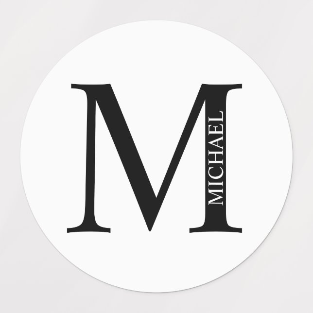 Personalised Monogram and Name Labels (Design 1)