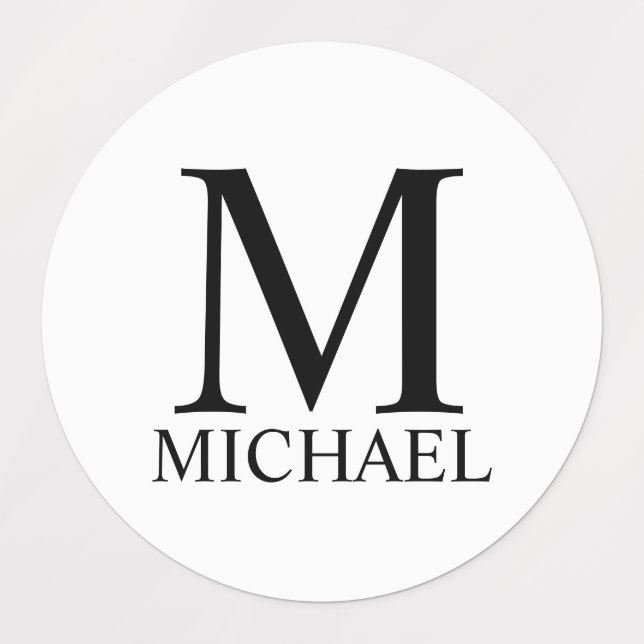 Personalised Monogram and Name  Labels (Design 1)