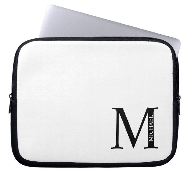 Personalised Monogram and Name Laptop Sleeve (Front)