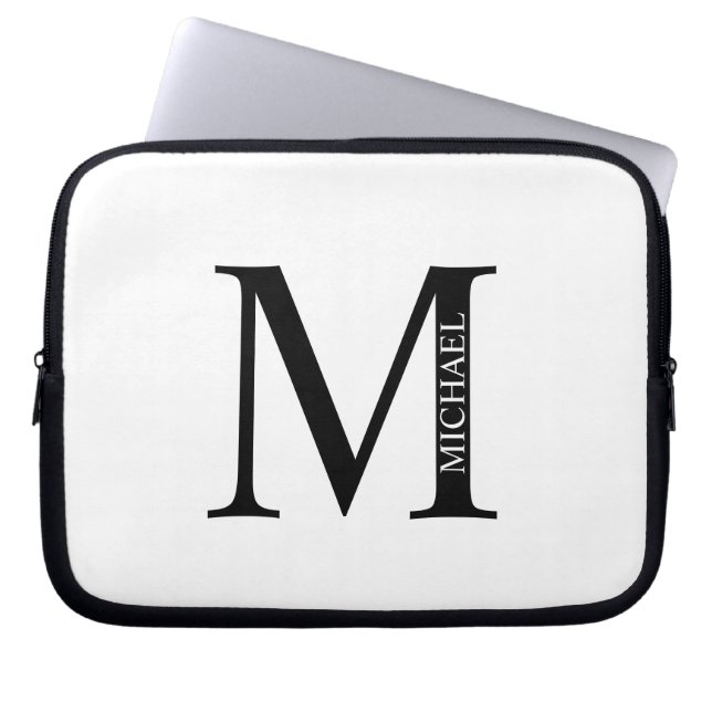 Personalised Monogram and Name Laptop Sleeve (Front)