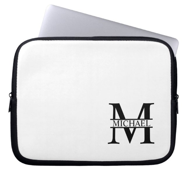 Personalised Monogram and Name Laptop Sleeve (Front)