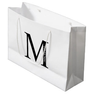 Personalised Monogram and Name Large Gift Bag