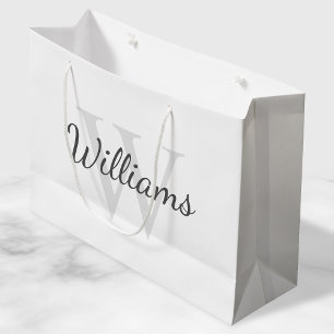 Personalised Monogram and Name Large Gift Bag