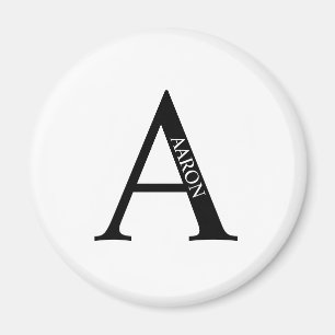 Personalised Monogram and Name Magnet