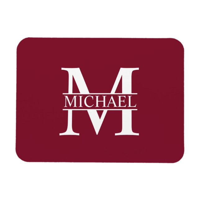 Personalised Monogram and Name Magnet (Horizontal)