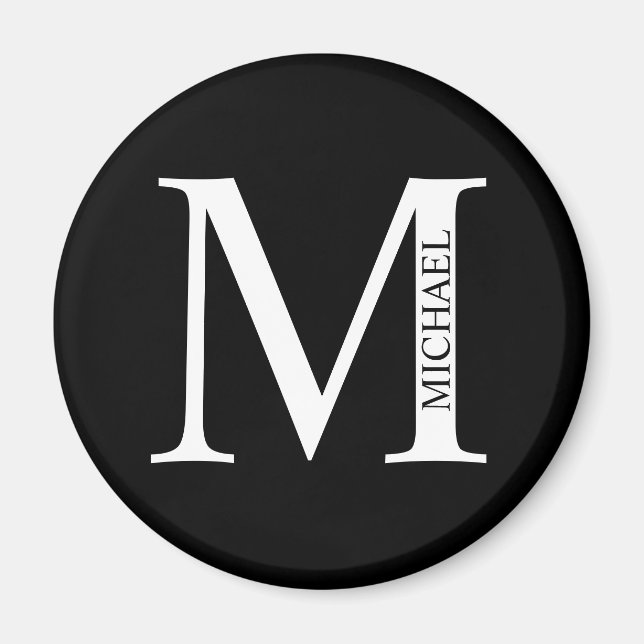 Personalised Monogram and Name Magnet (Front)