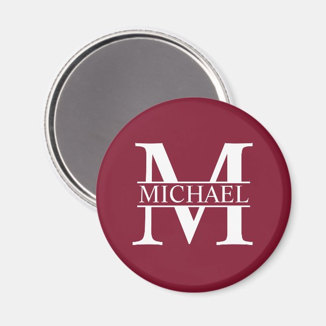 Personalised Monogram and Name Magnet (Front/Back)