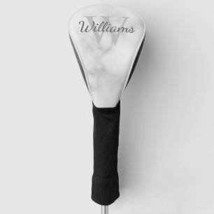 Personalised Monogram and Name Marble Look Golf Head Cover