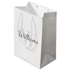 Personalised Monogram and Name Medium Gift Bag