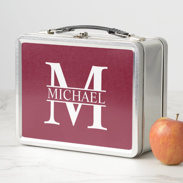 Personalised Monogram and Name Metal Lunch Box (In Situ)