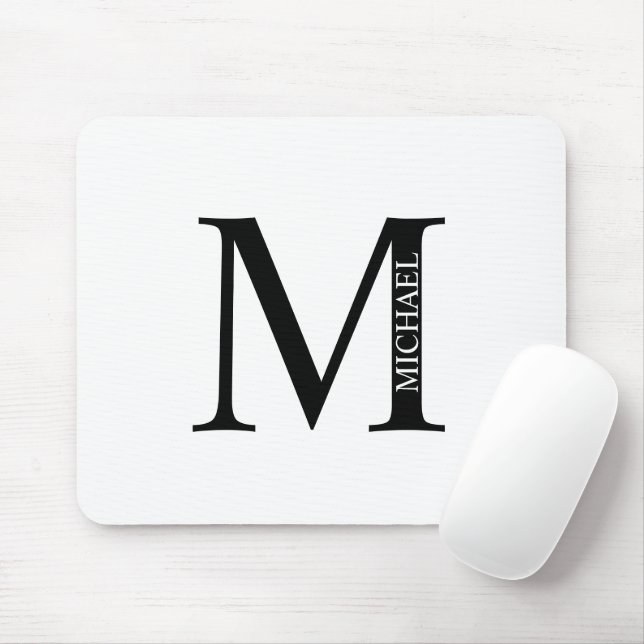 Personalised Monogram and Name Mouse Pad (With Mouse)