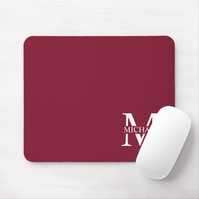 Personalised Monogram and Name Mouse Pad (With Mouse)
