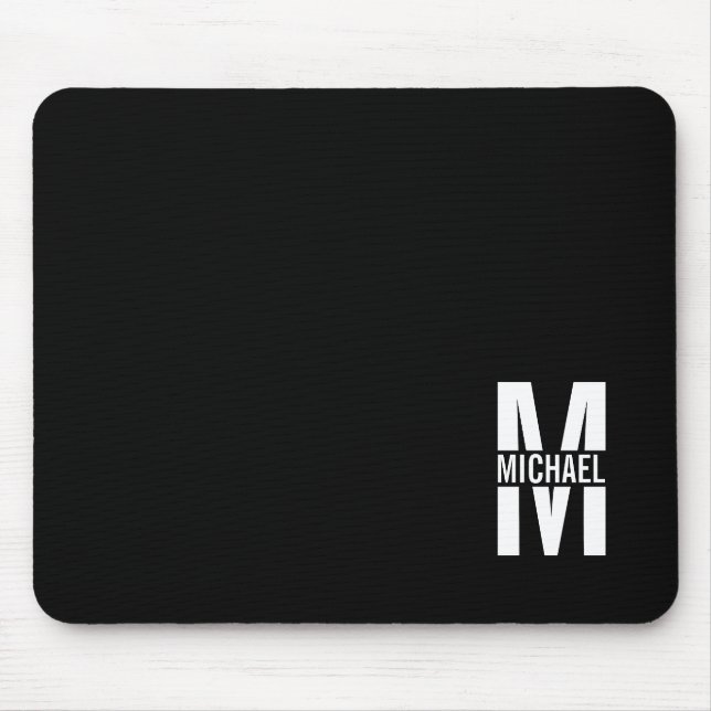 Personalised Monogram and Name Mouse Pad (Front)