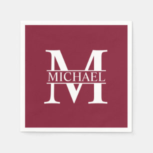 Personalised Monogram and Name Napkin