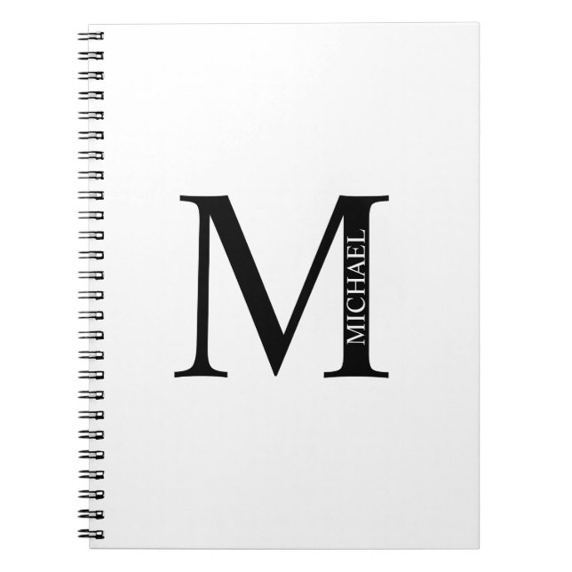 Personalised Monogram and Name Notebook (Front)