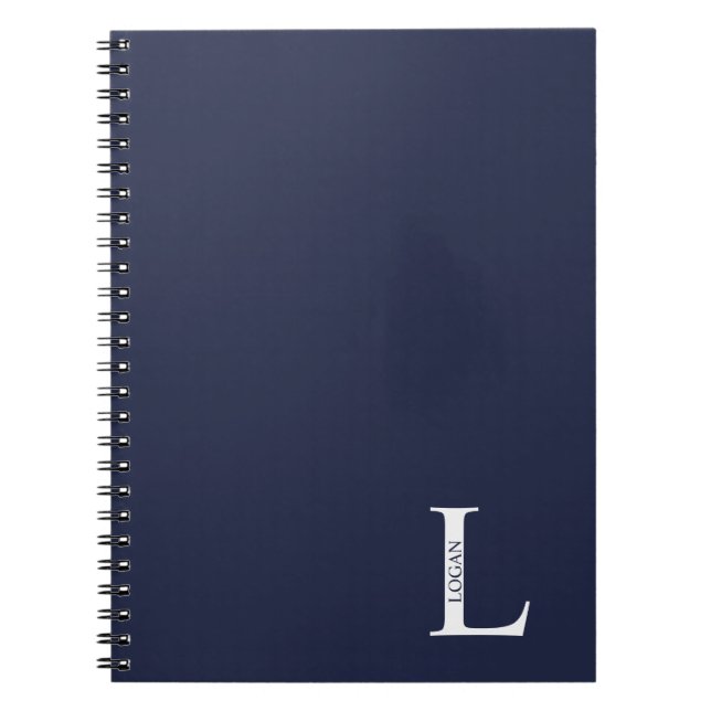Personalised Monogram and Name Notebook (Front)