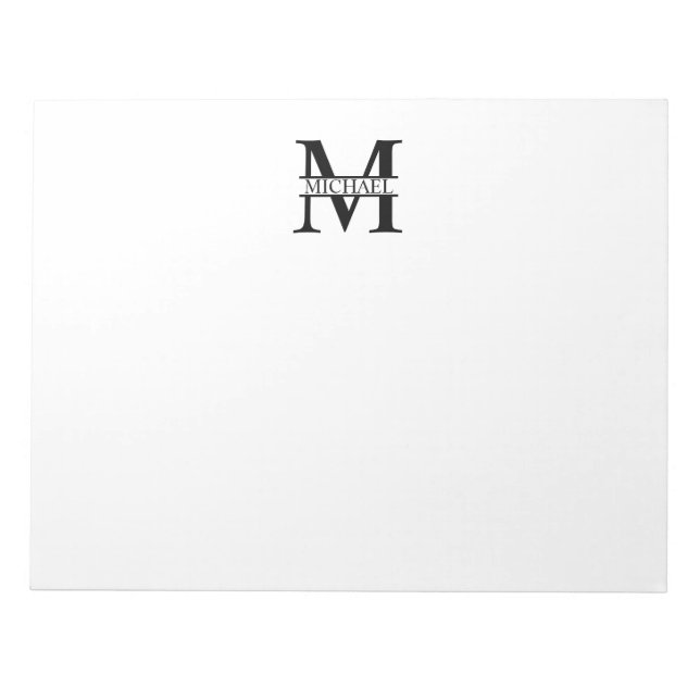 Personalised Monogram and Name Notepad (Front)
