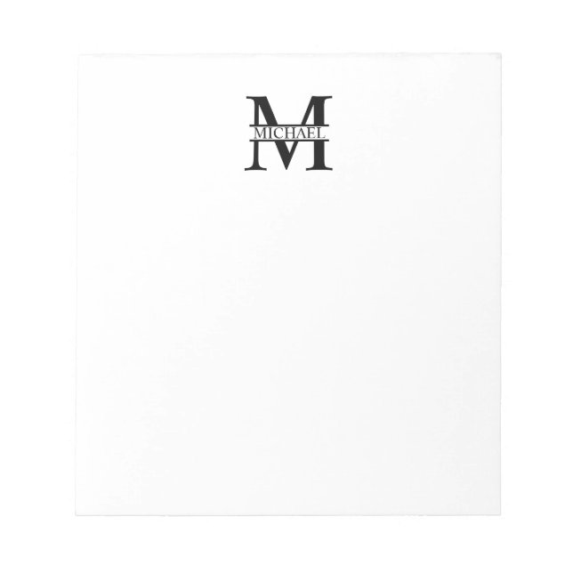 Personalised Monogram and Name Notepad (Front)