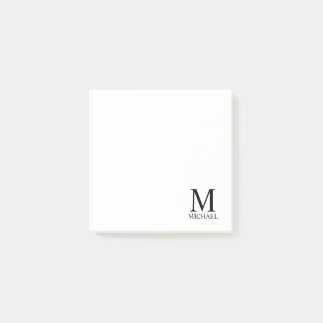 Personalised Monogram and Name Notepad (Front)