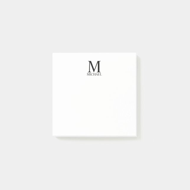 Personalised Monogram and Name Notepad (Front)