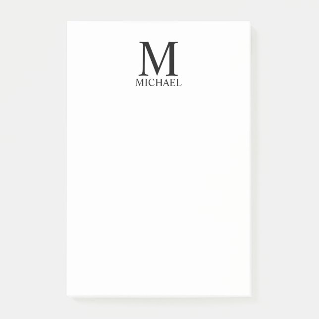 Personalised Monogram and Name Notepad (Front)