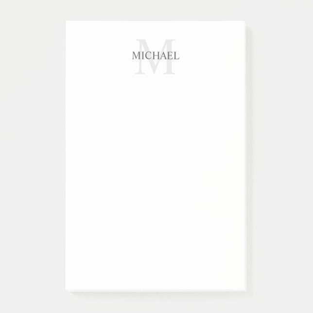 Personalised Monogram and Name Notepad (Front)