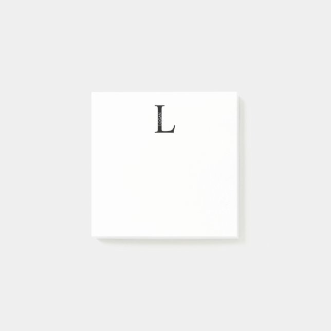 Personalised Monogram and Name Notes (Front)