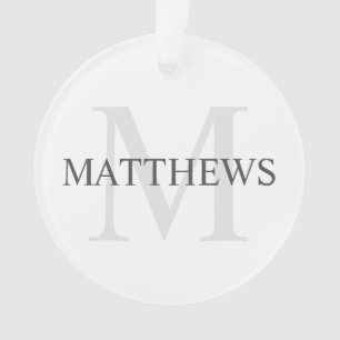Personalised Monogram and Name Ornament