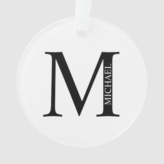Personalised Monogram and Name Ornament (Front)