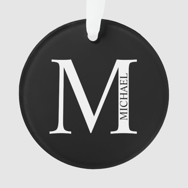 Personalised Monogram and Name Ornament (Front)