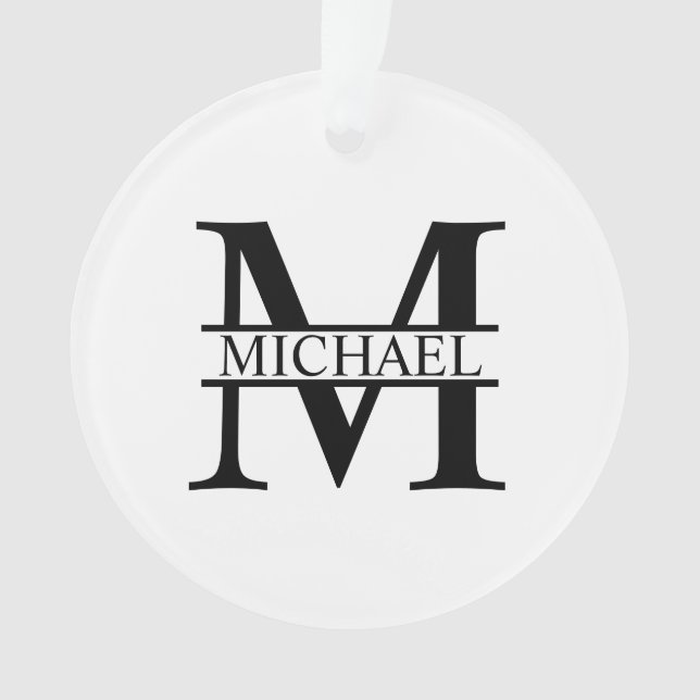 Personalised Monogram and Name Ornament (Front)