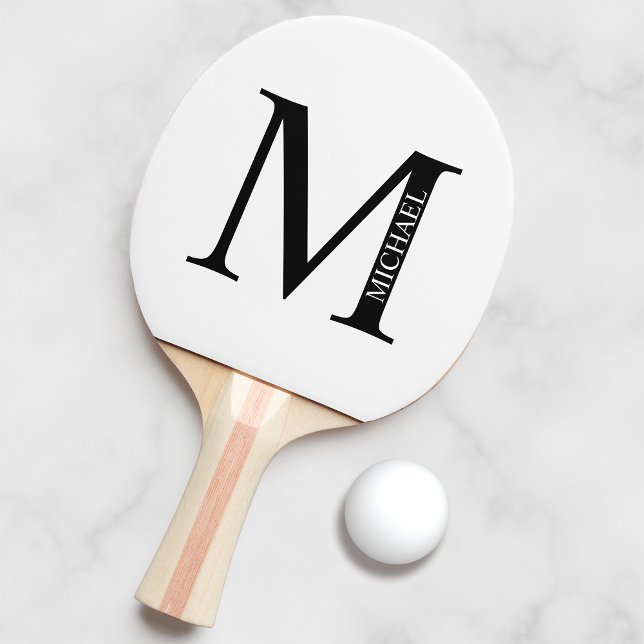 Personalised Monogram and Name Ping Pong Paddle (Creator Uploaded)