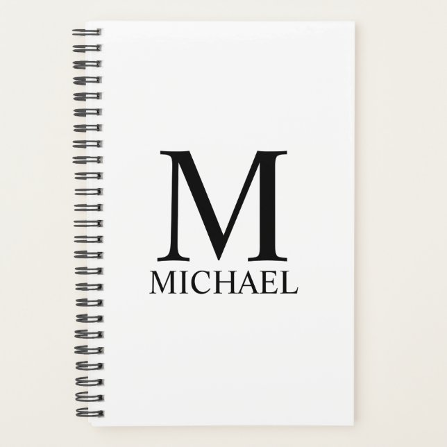 Personalised Monogram and Name Planner (Front)
