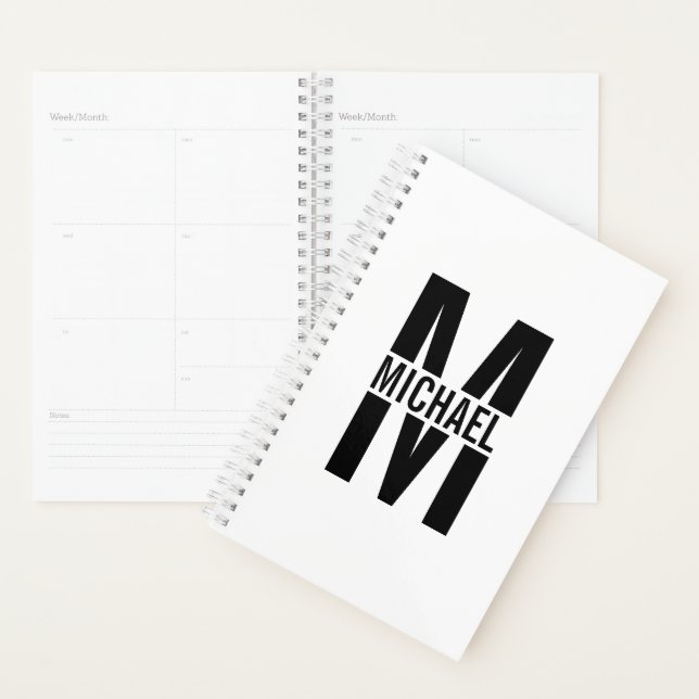Personalised Monogram and Name Planner (Display)