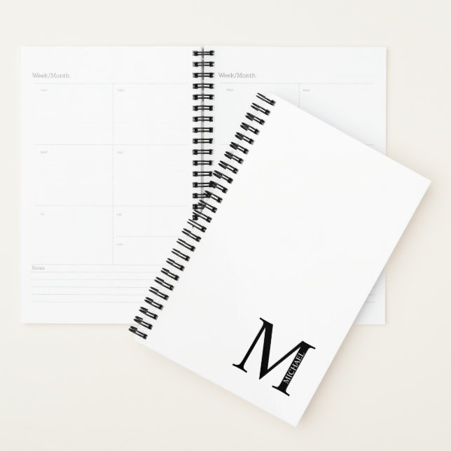 Personalised Monogram and Name Planner (Display)