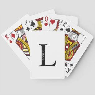 Personalised Monogram and Name Playing Cards