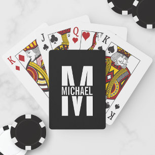 Personalised Monogram and Name Playing Cards