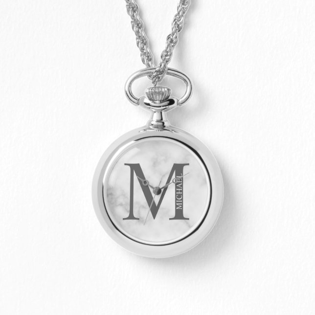 Personalised Monogram and Name Pocket Watch (Front)