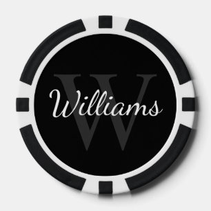 Personalised Monogram and Name Poker Chips