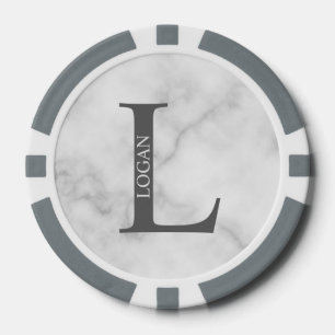 Personalised Monogram and Name Poker Chips
