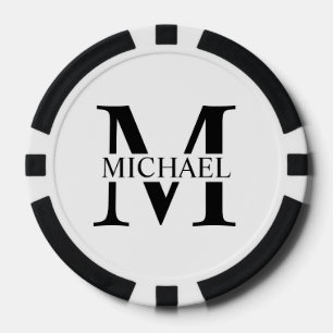 Personalised Monogram and Name Poker Chips