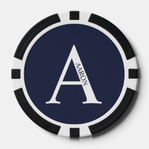 Personalised Monogram and Name Poker Chips