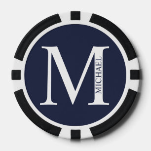 Personalised Monogram and Name Poker Chips